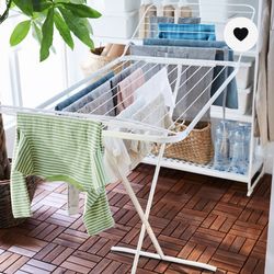 Drying rack, indoor/outdoor, white