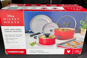 Farberware Disney Mickey Mouse 7-Piece Ceramic Cookware Set