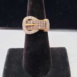 Austrian Crystal Buckle Ring