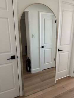 76”x34” arched mirror