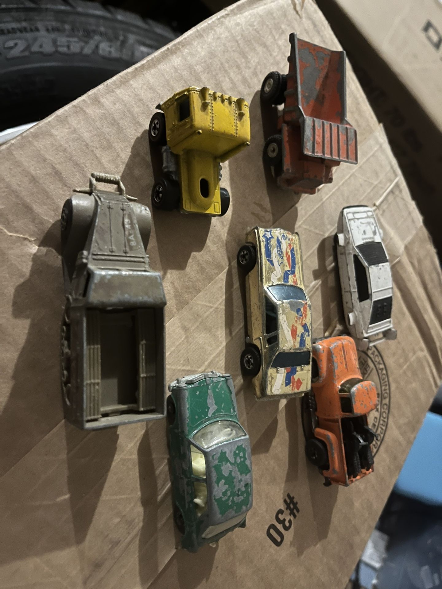 Vintage hot wheels, matchbox, and Lindsay cars