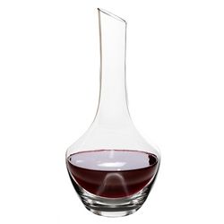 NEW IN BOX OENO FLEURIE WINE DECANTER   This unique medium bowl decanter features a long graceful neck and finger cavity in the base for a confident p
