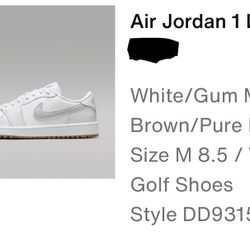 Air Jordan 1’s Golf low tops W/ Bubble Gum bottoms 8.5 Size
