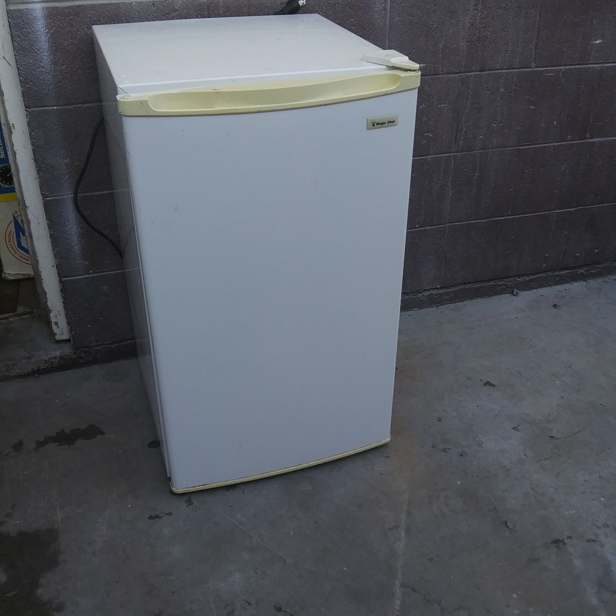 Mini Fridge. 21"inches wide by. 33"inches. HEIGHT... $55...