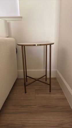 Marble and brass side table