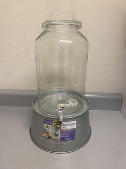 Glass Beverage Dispenser with Stand