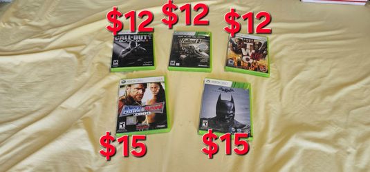 Xbox 360 games $12 $15 each