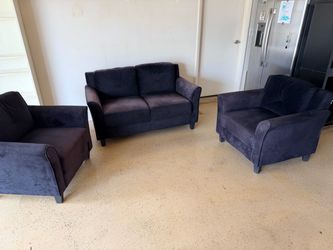 Black Leather sectional sofa couch
