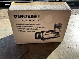 Streamlight LiteBox Halogen Rechargeable Lantern System New In Box Orange Complete