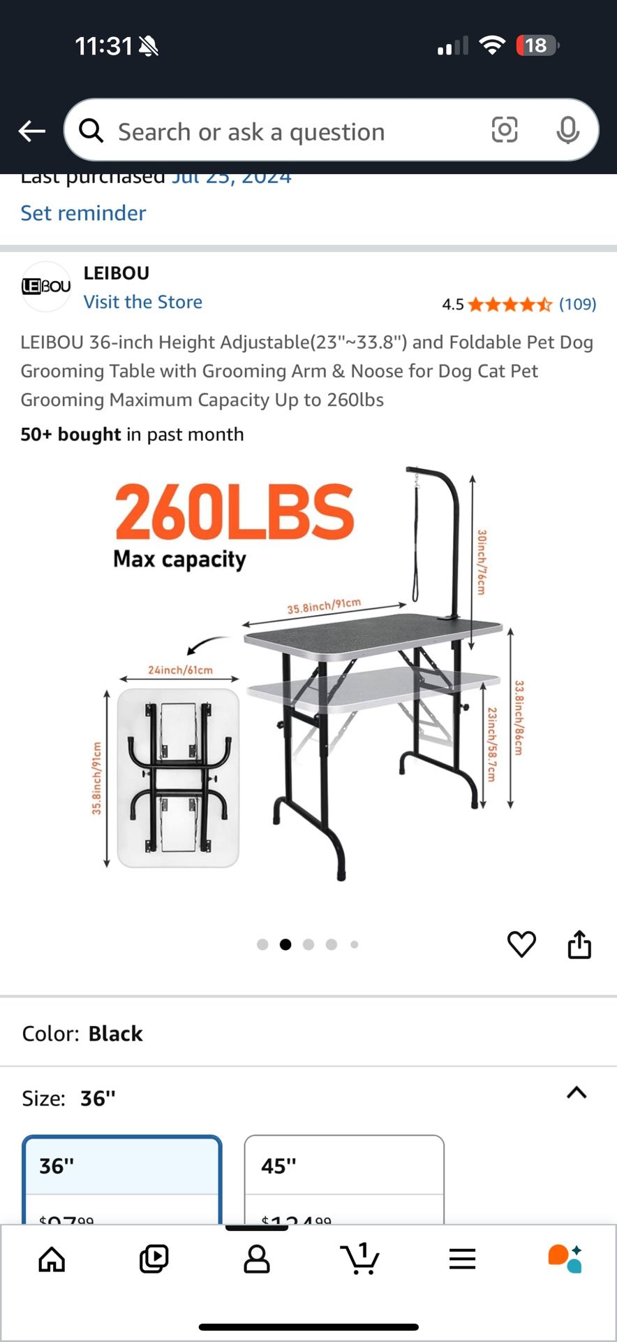 Grooming Table