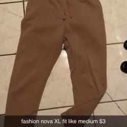 Brown sweatpants