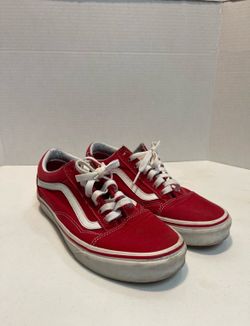 Red vans shoes
