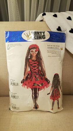 Party King Day of the Dead Seniorita Child Costume