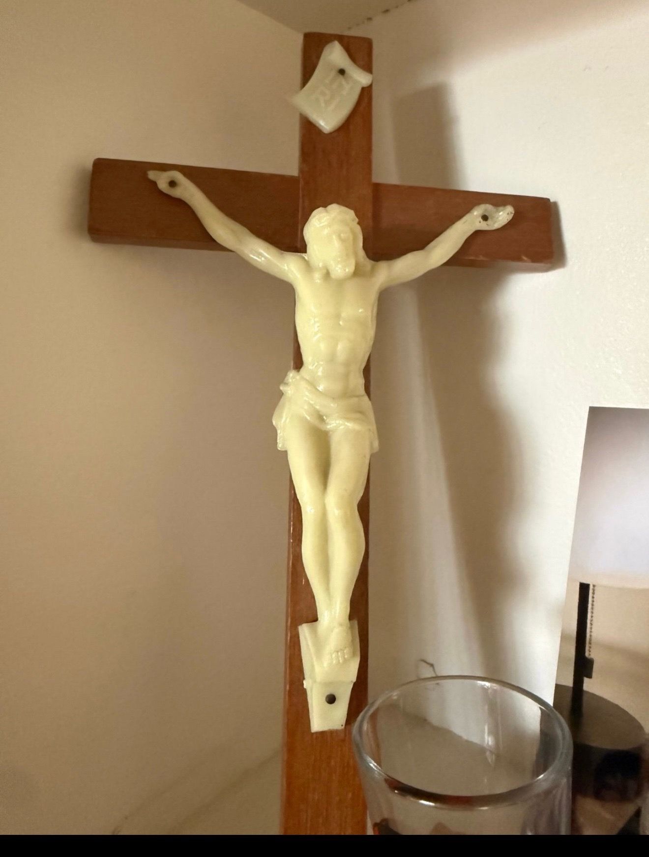 Vintage rare polyposphate crucifix