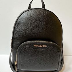 Leather MK Backpack 