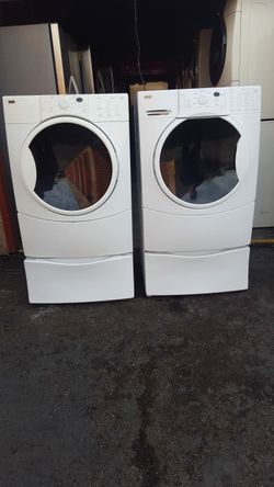gas kenmore brand washer and dryer set 2 months warranty delivery and installation