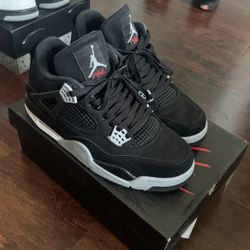 Jordan 4 Black Canvas Size 10 M