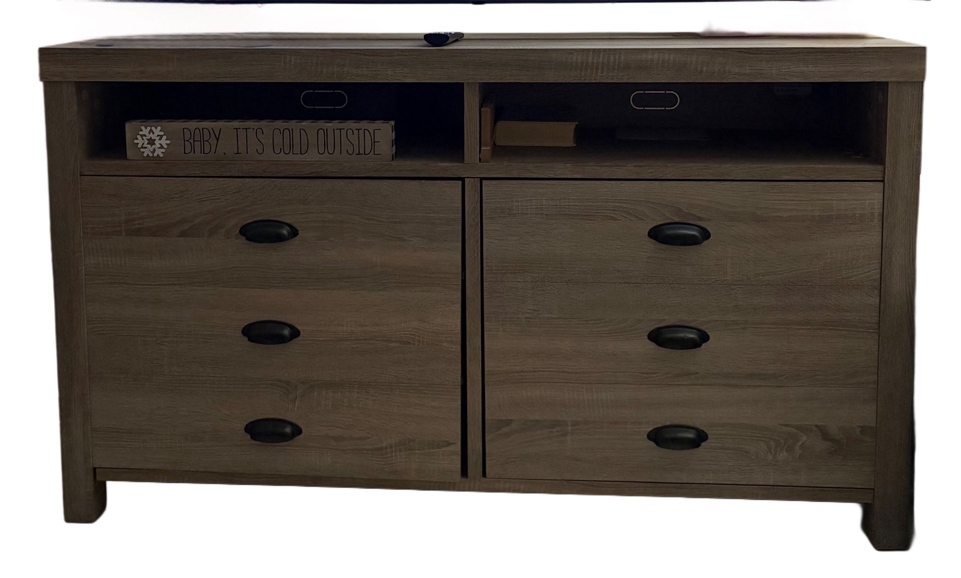 Wooden TV Stand w/Storage Doors