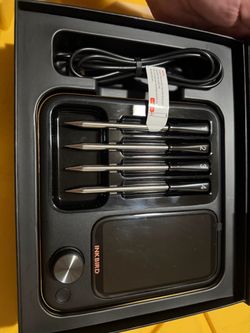 Inkbird INT-14S-BW Wireless Digital Meat Thermometer, 4 Probes, Black/orange