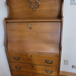 Antique Flip Down Secretary Desk