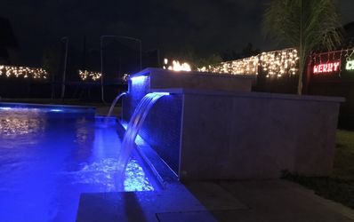 Water fall sheer descent with LED & remote control