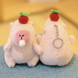 Capybara plush keychain