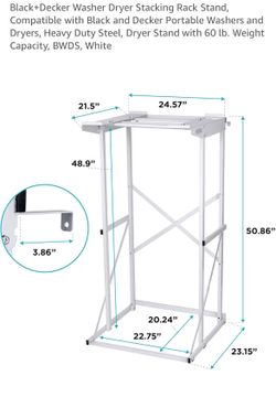 Black+Decker Washer Dryer Stacking Rack Stand.