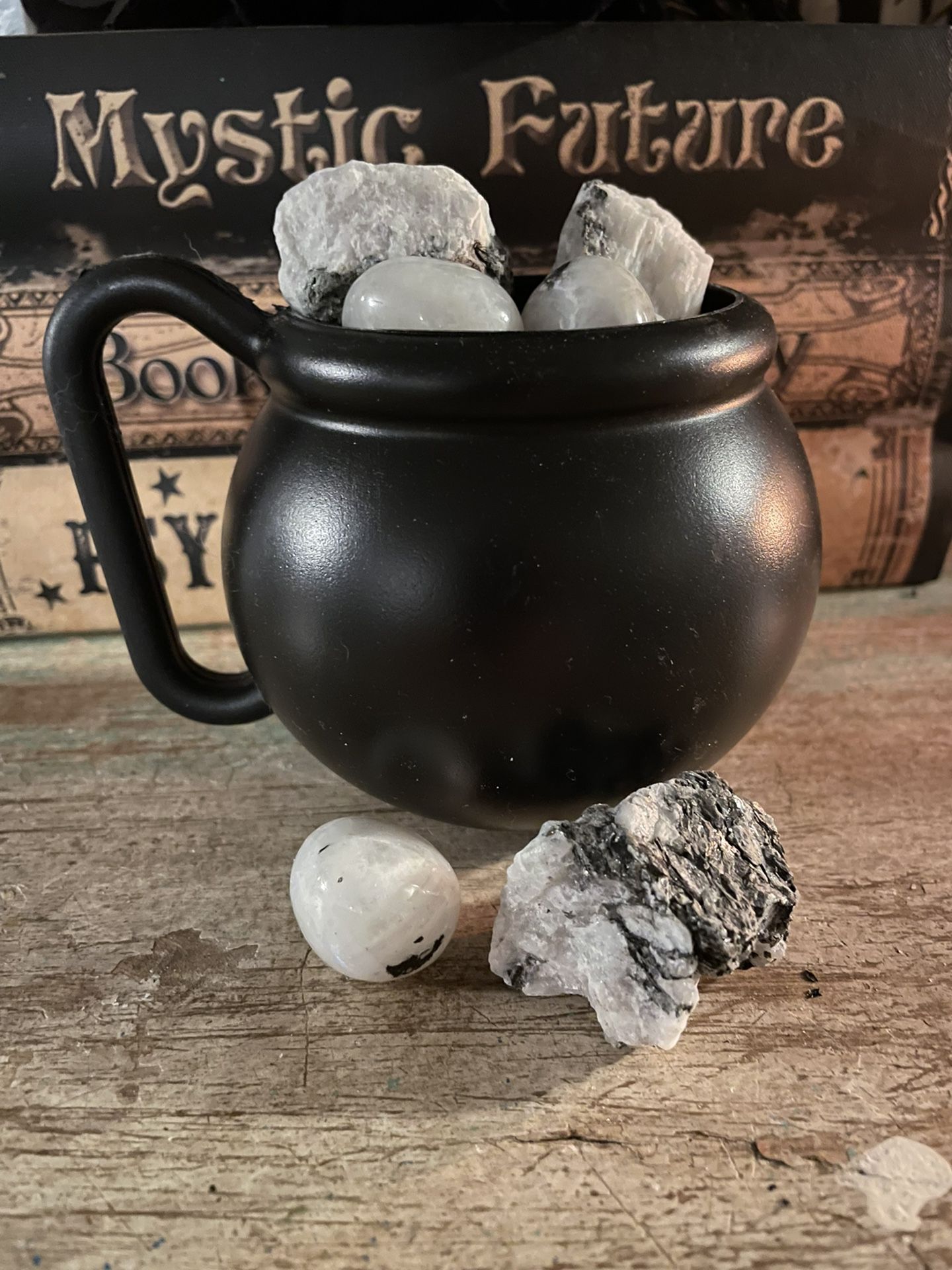 Witches Cauldron Filled Moonstone 