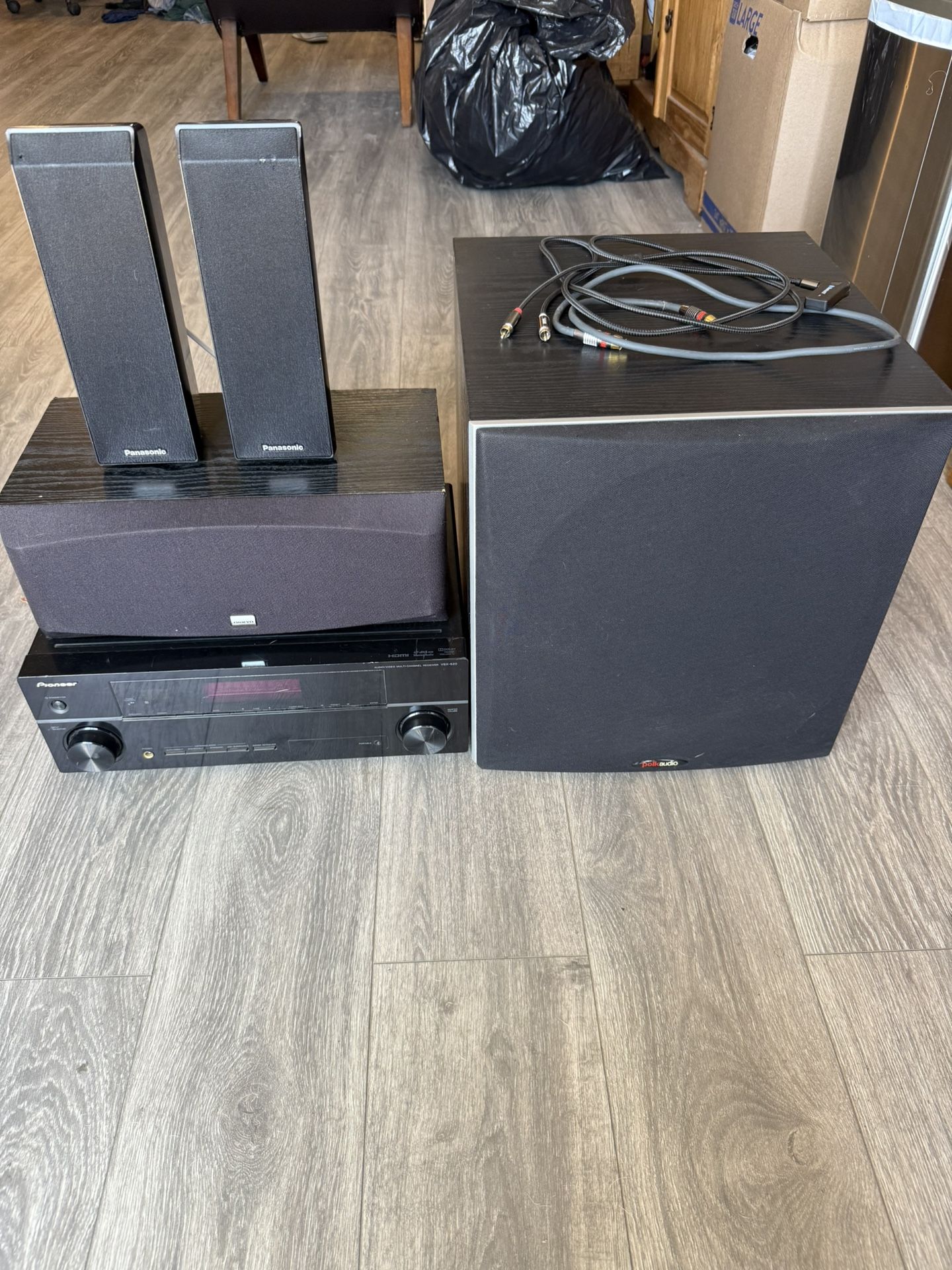 Pioneer Receiver, Polk Audio And Surround Sound Speaker
