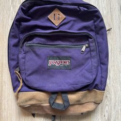 Vintage 1994 JanSport Leather Bottom Backpack