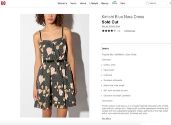 Urban Outfitters Kimchi Blue S Linen/Cotton floral high waisted dress