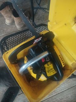 Yellow and Black Gas Chainsaw with Case