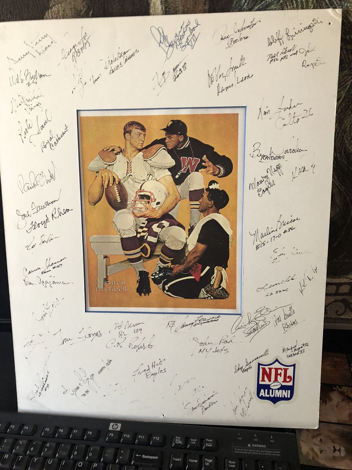 Norman Rockwell the “Recruit” autographed by hall of famers from the ...