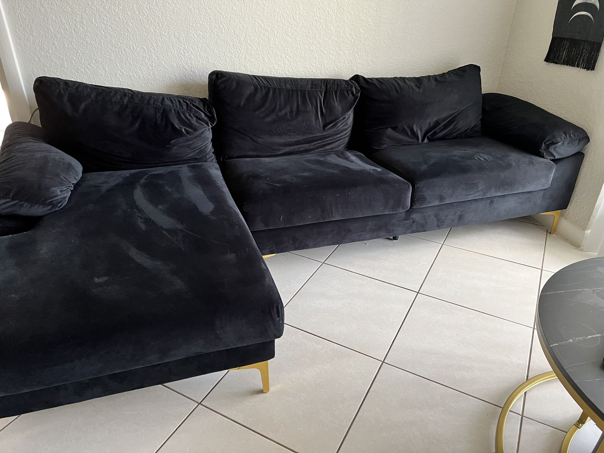 Black And Gold Sectional
