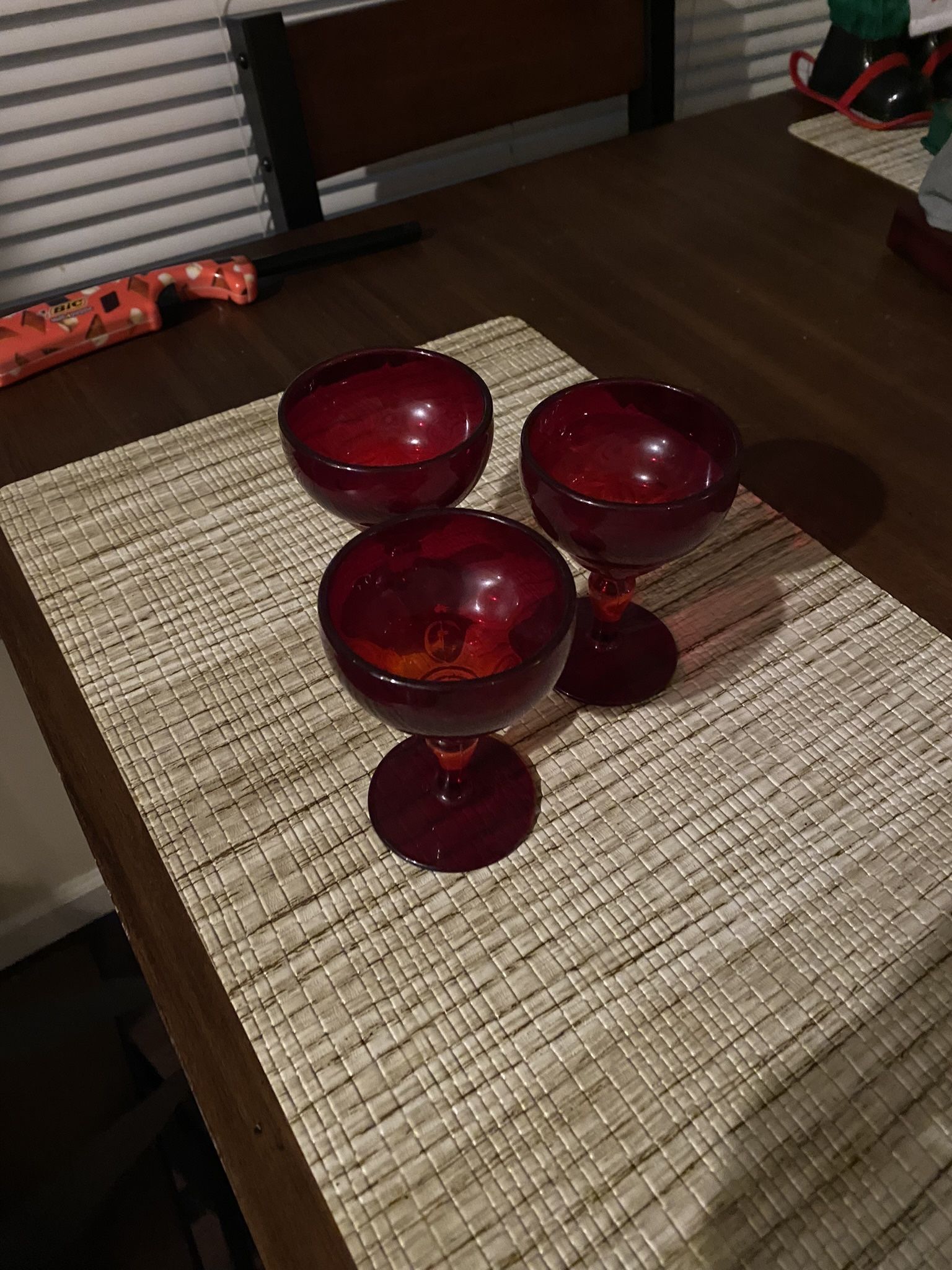 ruby red cocktail glasses 17th century vintage