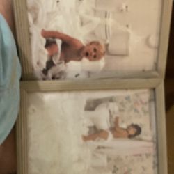 Two bathroom pictures