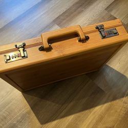 NEW Premium Green Bamboo Briefcase