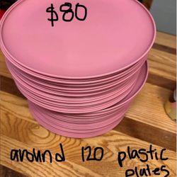 Pink Plastic Plates