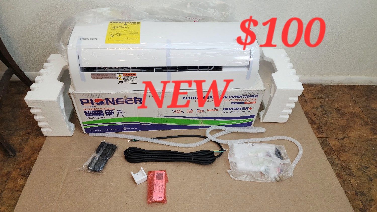 PIONEER 12000 BTU 1-Ton INDOOR SECTION ONLY