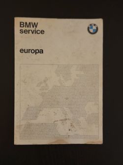 Vintage BMW Europe Service Book 1984 German