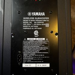 Yamaha Subwoofer Speaker, Bluetooth. Willing To Negotiate On price