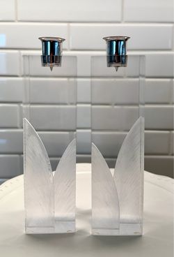 Vintage Ritts Co. Astrolite Products Lucite Candle Holders – Set of Two
