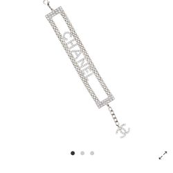 Chanel Strass Logo Link Bracelet
