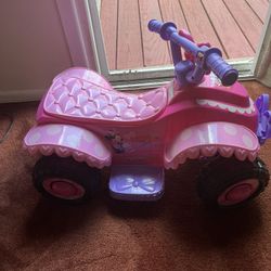 Minnie Mouse Electric 4 Wheeler Ride Along Bike