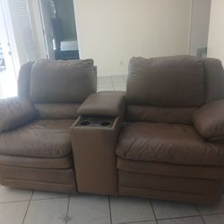 Leather / Faux Leather Double Recliner 