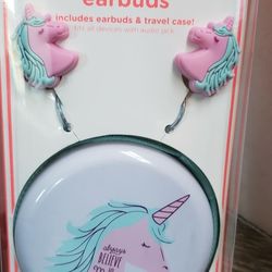 Justice Unicorn Earbuds New
