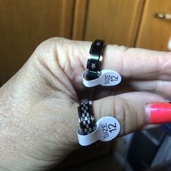 Two Size 12 Stainless Steel Men’s Rings