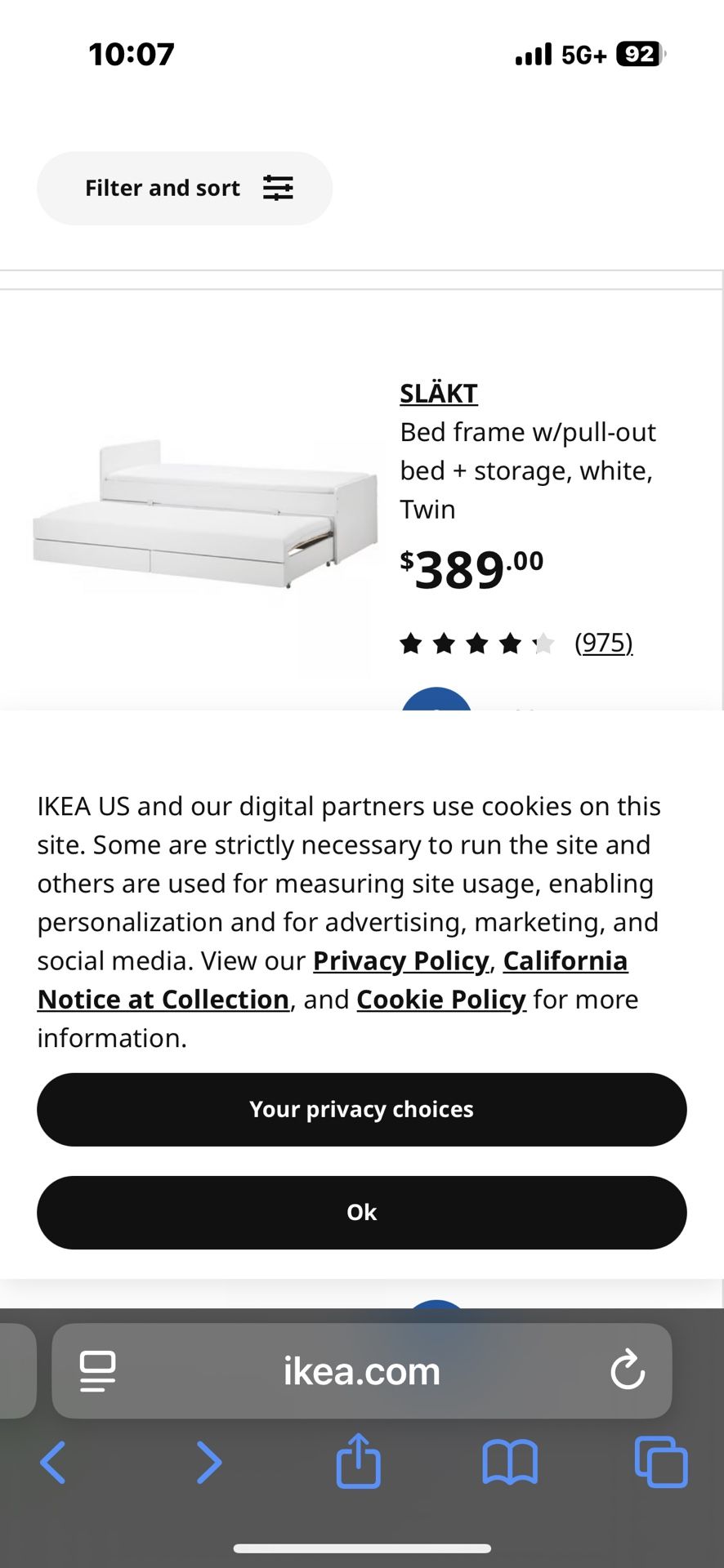 IKEA Twin Bed With 3 Drawers / Cama Con 3 Cajones Grandes