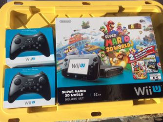  Nintendo Wii U Deluxe Set: Super Mario 3D World and Nintendo  Land Bundle - Black 32 GB : Video Games