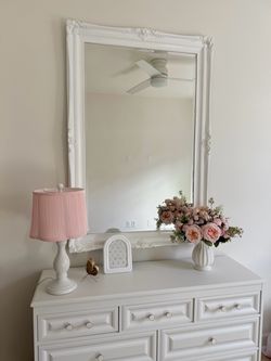 Large White Mirror